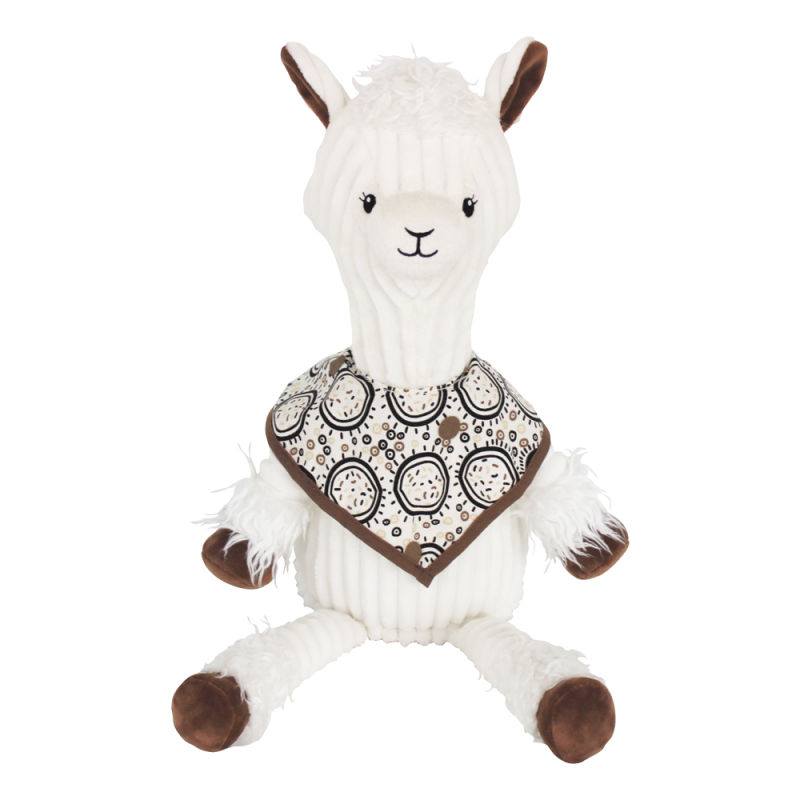 Les déglingos muchachos lama original peluche blanc bandana 